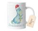 timalo® Kindertasse mit Namen Weihnachten | Motiv süße Dinos Personalisierte Tasse mit Wunschname für Kinder Geschenk Nikolaus Jungen und Mädchen Dinosaurier | mug-dx-6