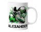 Keramik Becher mit Namen – Coole Fußball Kaffeetasse, Geschenkidee für Männer, Frauen, Kinder & Kollegen – spülmaschinenfest, 330ml | Fußballschuhe | Personalisierte Tasse