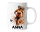Keramik Becher mit Namen – Coole Fußball Kaffeetasse, Geschenkidee für Männer, Frauen, Kinder & Kollegen – spülmaschinenfest, 330ml | Fußballerin Frau | Personalisierte Tasse 