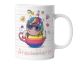 timalo® Einhorn Kindertasse mit Namen bedrucken lassen | Personalisierte Tasse mit Wunschname für Kinder Geschenktasse | Mädchen Geschenk rosa | mug-ki-02