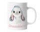 timalo® Tasse mit Namen bedrucken lassen | Motiv Hase Tiere Personalisierte Kindertasse mit Wunschname für Kinder Geschenktasse Mädchen | mug-t-01