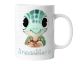 timalo® Kindertasse mit Namen bedrucken lassen | Motiv Schildkröte Tiere Personalisierte Tasse mit Wunschname für Kinder Geschenktasse Jungen und Mädchen | mug-t-04
