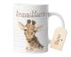 timalo® Tasse mit Namen bedrucken lassen | Motiv Giraffe Tiere Personalisierte Kindertasse mit Wunschname für Kinder Geschenktasse Mädchen | mug-t2-26