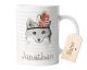 timalo® Kindertasse mit Namen bedrucken lassen | Motiv Fuchs Boho Tiere Personalisierte Tasse mit Wunschname für Kinder Geschenktasse Jungen und Mädchen | mug-t2-28