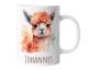 Kindertasse mit Namen | Süßes Alpaka, Lama | Personalisierte Keramik Tasse mit Tieren | für Kinder, Jungen & Mädchen – Geschenk, Geburtstagsgeschenk, Namensgeschenke, Kaffeetasse