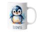 Kindertasse mit Namen | Süßer kleiner Pinguin | Personalisierte Keramik Tasse mit Tieren | für Kinder, Jungen & Mädchen – Geschenk, Geburtstagsgeschenk, Namensgeschenke, Kaffeetasse