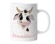 timalo® Tasse mit Namen bedrucken lassen | Motiv Kuh Tiere Personalisierte Kindertasse mit Wunschname für Kinder Geschenktasse | mug-t-46