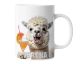 Personalisierte Kaffeetasse Lustiges Alpaka mit Cocktail | Keramik Becher mit Namen – lustige Tiermotiv Tasse, Geschenkidee für Männer, Frauen, Kinder & Kollegen – spülmaschinenfest, 330ml