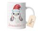 timalo® Tasse mit Namen Weihnachten Nikolaus | Motiv Hase Tiere Personalisierte Kindertasse Geschenk mit Wunschname für Kinder Geschenktasse Mädchen | mug-tx-1