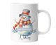 timalo® Tasse personalisiert mit Namen Geschenk „Frohe Weihnachten“ Kaffeetasse Jungen und Mädchen - Schneemann-1