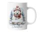 timalo® Tasse personalisiert mit Namen Geschenk „Frohe Weihnachten“ Kaffeetasse Jungen und Mädchen - Eisbär