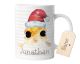 timalo® Tasse Weihnachten mit Namen bedrucken lassen | Fisch Personalisierte Tasse Weihnachtsgeschenke Geschenktasse für Kinder Jungen und Mädchen Aquarell | mug-tx-17