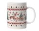 Weihnachtstasse mit Namen | Tasse zu Weihnachten Retro Muster rot | mug-xmasZ-1