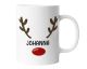 Weihnachtstasse mit Namen | Tasse zu Weihnachten Rentier Gesicht | mug-xmasZ-5