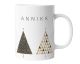 Weihnachtstasse mit Namen | Tasse zu Weihnachten Weihnachtsbaum Muster | mug-xmasZ-7