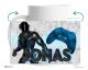 Coole Gamer Tasse personalisiert mit Namen | Gaming Kaffeetasse weiß Neon | mug 35
