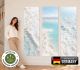 Wandbilder selbstklebend im 3er-Set | Türkiser Salzsee Wandtattoo blasenfrei für Wohnzimmer Schlafzimmer