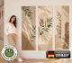 Wandbilder selbstklebend im 3er-Set | Olivenzweige Wandtattoo blasenfrei für Wohnzimmer Schlafzimmer