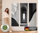 Wandbilder selbstklebend im 3er-Set | Schwarzweiß Architektur Wandtattoo blasenfrei für Wohnzimmer Schlafzimmer