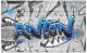 timalo® Robustes Gamerposter mit Namen personalisiert | Coole Gaming Wanddeko mit Gamer Bild für die Wand | Deko Poster XXL Wandbild | Graffiti schwarz weiß blaue Schrift für Jungen | Motiv 51