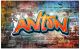 timalo® Robustes Gamerposter mit Namen personalisiert | Coole Gaming Wanddeko mit Gamer Bild für die Wand | Deko Poster XXL Wandbild | Graffiti Schrift orange Wand Street Art | Motiv 55
