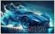 timalo® Robustes Gamerposter mit Namen personalisiert | Coole Gaming Wanddeko mit Gamer Bild für die Wand | Deko Poster XXL Wandbild | cyberpunk Auto Sportwagen | Motiv 69