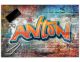 Gamer Schreibtischunterlage personalisiert mit Namen | wasserfeste Schreibunterlage, abwischbar, hochwertiges Acrylglas, gaming Motiv Teenager Kunststoff | Graffiti orange