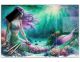 Gaming Schreibtischunterlage personalisiert mit Namen | wasserfeste Schreibunterlage, abwischbar, hochwertiges Acrylglas, Gamer Teenager Kunststoff | Meerjungfrau Aquarell