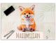 Schreibtischunterlage personalisiert mit Namen | Fuchs | stabile, abwischbare Schreibunterlage für Kinder Acrylglas Kunststoff