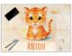 Schreibtischunterlage personalisiert mit Namen | Tiger | stabile, abwischbare Schreibunterlage für Kinder Acrylglas Kunststoff