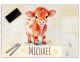 Schreibtischunterlage personalisiert mit Namen | Kuh | stabile, abwischbare Schreibunterlage für Kinder Acrylglas Kunststoff