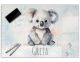 Schreibtischunterlage personalisiert mit Namen | Koala | stabile, abwischbare Schreibunterlage für Kinder Acrylglas Kunststoff