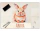Schreibtischunterlage personalisiert mit Namen | Hase | stabile, abwischbare Schreibunterlage für Kinder Acrylglas Kunststoff