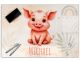 Schreibtischunterlage personalisiert mit Namen | Schwein | stabile, abwischbare Schreibunterlage für Kinder Acrylglas Kunststoff
