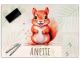 Schreibtischunterlage personalisiert mit Namen | Eichhörnchen | stabile, abwischbare Schreibunterlage für Kinder Acrylglas Kunststoff