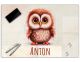 Schreibtischunterlage personalisiert mit Namen | Eule | stabile, abwischbare Schreibunterlage für Kinder Acrylglas Kunststoff