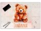 Schreibtischunterlage personalisiert mit Namen | Teddybär | stabile, abwischbare Schreibunterlage für Kinder Acrylglas Kunststoff