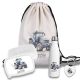 Kinder Schulset Brotdose, Trinkflasche, Turnbeutel personalisiert mit Namen | Set Wasserflasche Edelstahl | Lunchbox mit Trennwand | Geschenk zur Einschulung & Kindergarten | 15 - Traktor