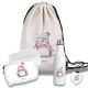 Kinder Schulset Brotdose, Trinkflasche, Turnbeutel personalisiert mit Namen | Set Wasserflasche Edelstahl | Lunchbox mit Trennwand | Geschenk zur Einschulung & Kindergarten | 19 - Pinguin