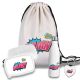 Kinder Schulset Brotdose, Trinkflasche, Turnbeutel personalisiert mit Namen | Set Wasserflasche Edelstahl | Lunchbox mit Trennwand | Geschenk zur Einschulung & Kindergarten | 9 - Comic