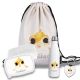 Kinder Schulset Brotdose, Trinkflasche, Turnbeutel personalisiert mit Namen | Set Wasserflasche Edelstahl | Lunchbox mit Trennwand | Geschenk zur Einschulung & Kindergarten | 17- Fisch