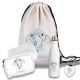 Kinder Schulset Brotdose, Trinkflasche, Turnbeutel personalisiert mit Namen | Set Wasserflasche Edelstahl | Lunchbox mit Trennwand | Geschenk zur Einschulung & Kindergarten | 03- Elefant