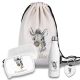 Kinder Schulset Brotdose, Trinkflasche, Turnbeutel personalisiert mit Namen | Set Wasserflasche Edelstahl | Lunchbox mit Trennwand | Geschenk zur Einschulung & Kindergarten | 05- Zebra