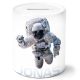 timalo® Coole Spardose personalisiert mit Namen | Personalisierbares Geschenk Sparschwein für Kinder Geschenkidee | Astronaut