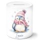 timalo® Coole Spardose personalisiert mit Namen | Personalisierbares Geschenk Sparschwein für Kinder Geschenkidee | Pinguin