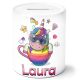 timalo® Coole Spardose personalisiert mit Namen | Personalisierbares Geschenk Sparschwein für Kinder Geschenkidee | Einhorn2