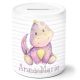 timalo® Dino Spardose personalisiert mit Namen | Personalisierbares Geschenk Sparschwein für Kinder Süße Dinosaurier Motive Geschenkidee | Dino spardose-dino-3