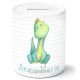 timalo® Dino Spardose personalisiert mit Namen | Personalisierbares Geschenk Sparschwein für Kinder Süße Dinosaurier Motive Geschenkidee  | Dino spardose-dino-4