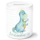 timalo® Dino Spardose personalisiert mit Namen | Personalisierbares Geschenk Sparschwein für Kinder Süße Dinosaurier Motive Geschenkidee | Dino spardose-dino-6