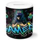 timalo® Gamer Spardose personalisiert mit Namen | Personalisierbares Gaming Geschenk Sparschwein Geschenkidee | Graffiti | spardose-gamer-16